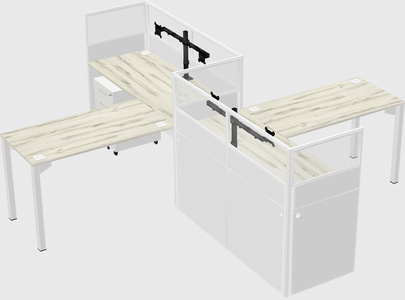 L-shape cubicles