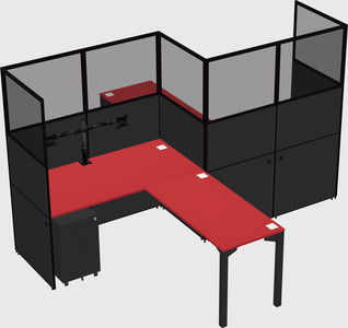 L-shape cubicles