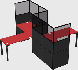 L-shape cubicles