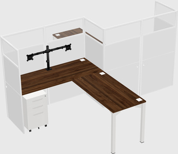 L-shape cubicles