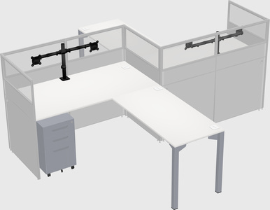 L-shape cubicles