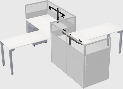 L-shape cubicles