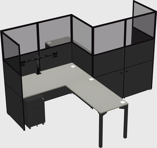 L-shape cubicles