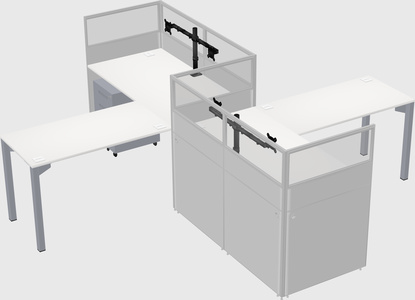 L-shape cubicles