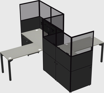 L-shape cubicles