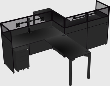 L-shape cubicles