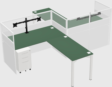L-shape cubicles