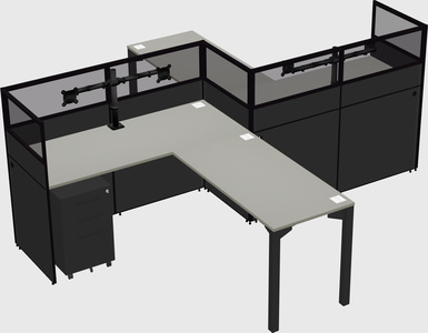 L-shape cubicles