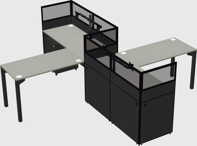 L-shape cubicles