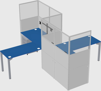 L-shape cubicles