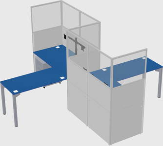 L-shape cubicles