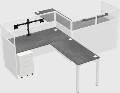 L-shape cubicles