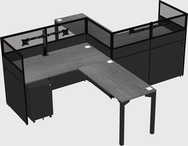 L-shape cubicles