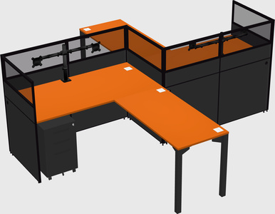 L-shape cubicles