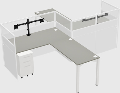 L-shape cubicles
