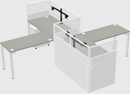 L-shape cubicles