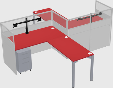 L-shape cubicles