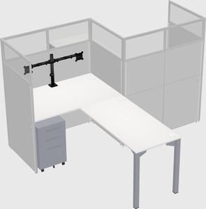 L-shape cubicles