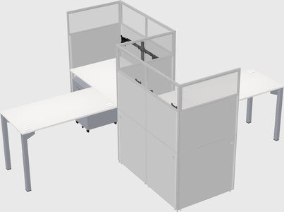 L-shape cubicles