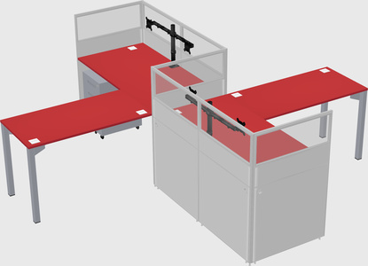 L-shape cubicles