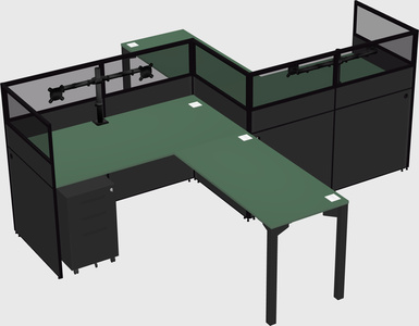 L-shape cubicles