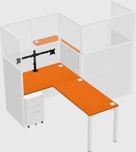 L-shape cubicles