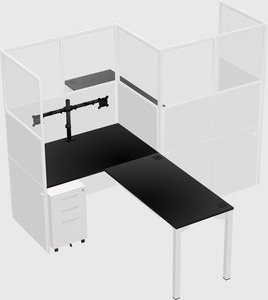 L-shape cubicles