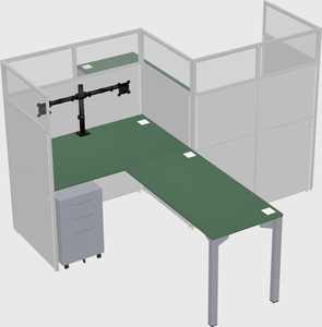 L-shape cubicles