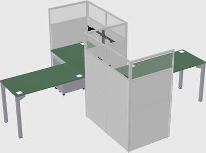 L-shape cubicles