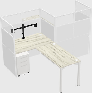 L-shape cubicles