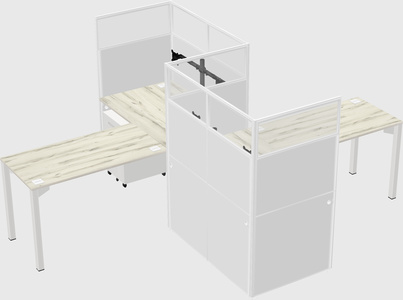 L-shape cubicles