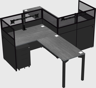 L-shape cubicles