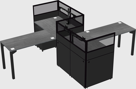 L-shape cubicles