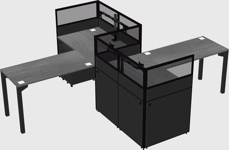 L-shape cubicles
