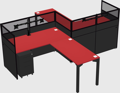 L-shape cubicles