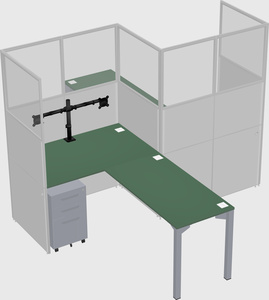 L-shape cubicles