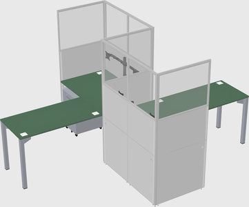 L-shape cubicles
