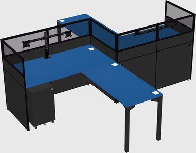 L-shape cubicles