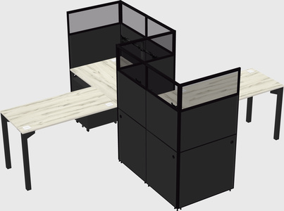L-shape cubicles