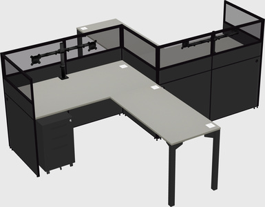 L-shape cubicles