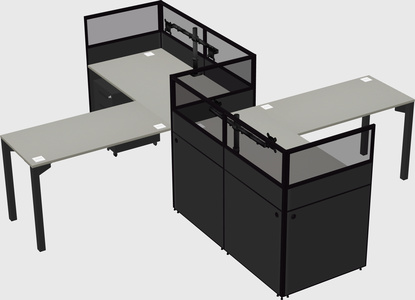 L-shape cubicles
