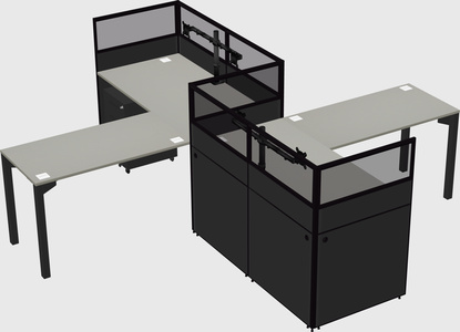 L-shape cubicles