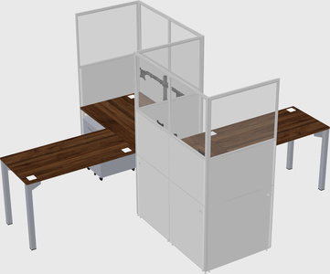 L-shape cubicles