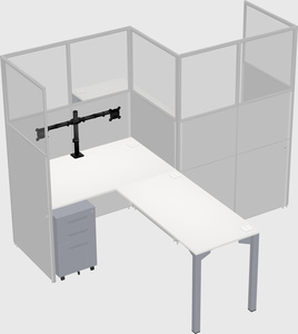 L-shape cubicles