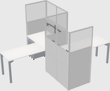 L-shape cubicles