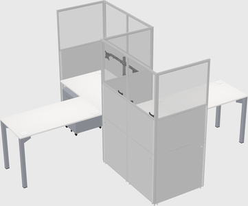 L-shape cubicles