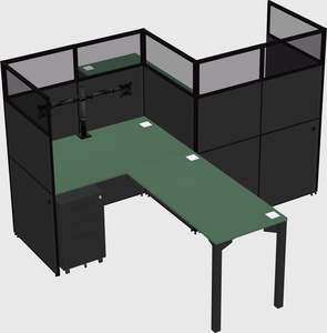L-shape cubicles