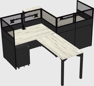 L-shape cubicles