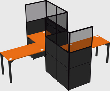 L-shape cubicles