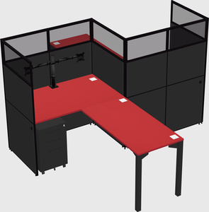 L-shape cubicles